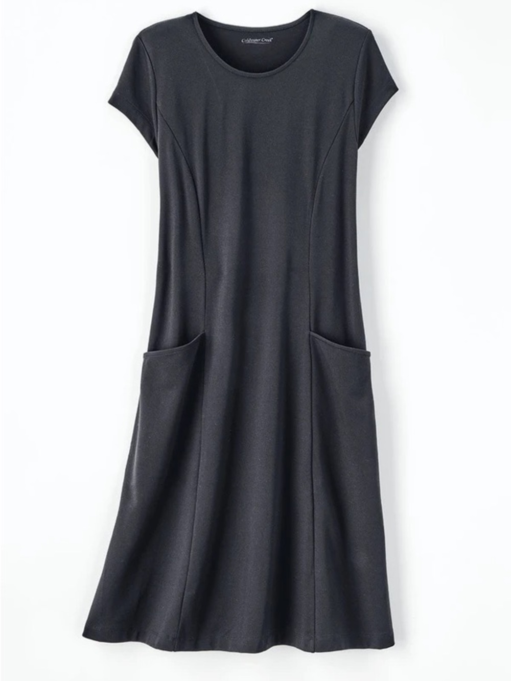 Coldwater Creek Destinations Seamed Black Dress Size X-Large - Picture 2 of 9